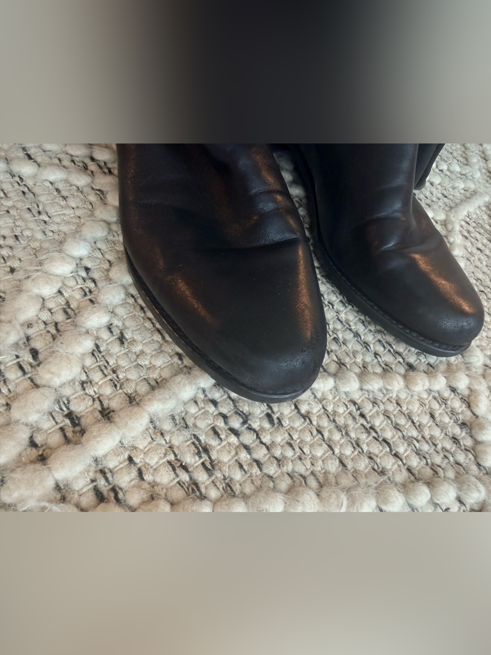 Stuart Weitzman 5050 Black Leather Over The Knee Stretch Boots Size 7 W - Picture 14 of 16